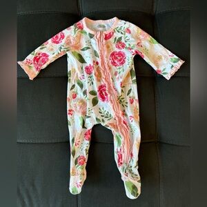 Posh Peanut long sleeve flowery romper 3-6 months